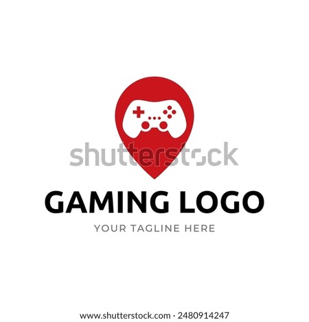 Game console and video games stick logo design template