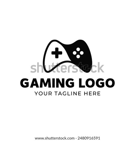 Game console and video games stick logo design template logo.