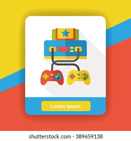 Game consoles flat icon