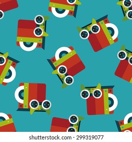 Game consoles flat icon,eps10 seamless pattern background