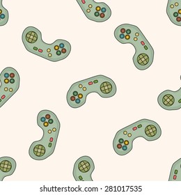 game control , cartoon seamless pattern background