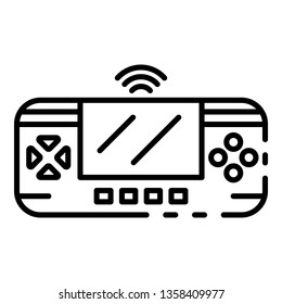 Game control gadget icon. Outline game control gadget vector icon for web design isolated on white background