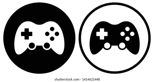 Game control icon. Black. Vector illustration
