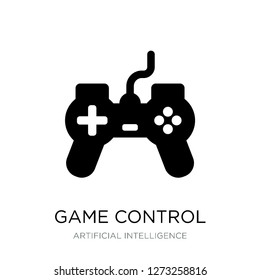 game control icon vector on white background, game control trendy filled icons from Artificial intelligence collection, game control simple element illustration