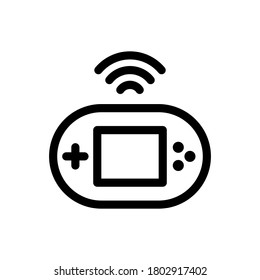 Control de juegos (Internet de las cosas) vector de contorno de icono. aislado en fondo blanco 