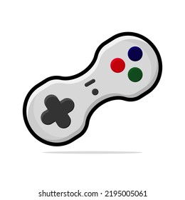 Ilustración vectorial joystick de control de juegos. Sobre fondo blanco.