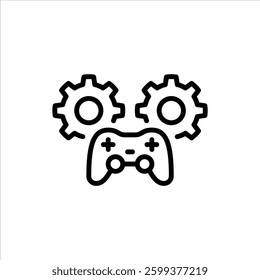 Game Control outline icon. gaming line illustration.
