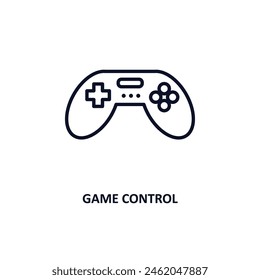 icono de esquema de control de juego.  Icono de línea delgada de colección de inteligencia artificial. Vector editable aislado sobre fondo blanco