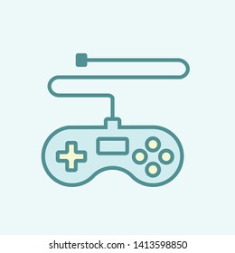 Game control vector icon. New trendy style game controller graphic design illustration.