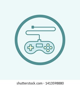 Game control vector icon. New trendy style game controller graphic design illustration.