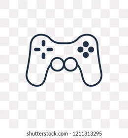 Game control vector outline icon isolated on transparent background, high quality linear Game control transparency concept can be used web and mobile