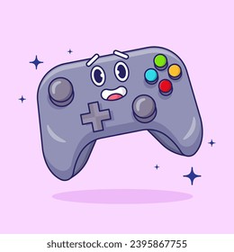 Ilustración de iconos de vectores de corte del controlador de juegos. Estilo de caricatura plano adecuado para la página de aterrizaje web, pancarta, volante, adhesivo, tarjeta, fondo