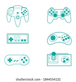 game controler flat icon pack a one color