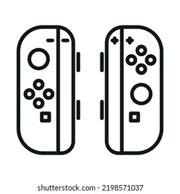 Game controler pictogram icon - Editable stroke