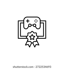 Game Controller Achievement Award Minimal Icon