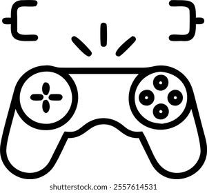 Game controller with Bhai Dooj icon concept as A gaming controller with two floating Bhai Dooj symbols glowing above it adding a festive feel to the scene. The white background provides ample copy spa