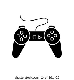 Controlador de juego negro dibujado a mano icono