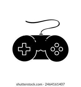 Controlador de juego negro dibujado a mano icono