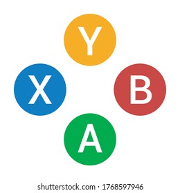 Game controller buttons flat vector color icon for video gaming apps, websites and games