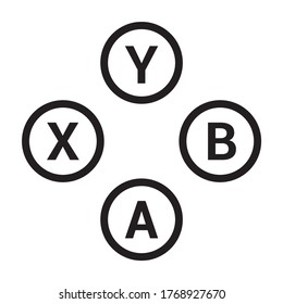 Game controller buttons line art vector icon for video gaming apps, websites and games