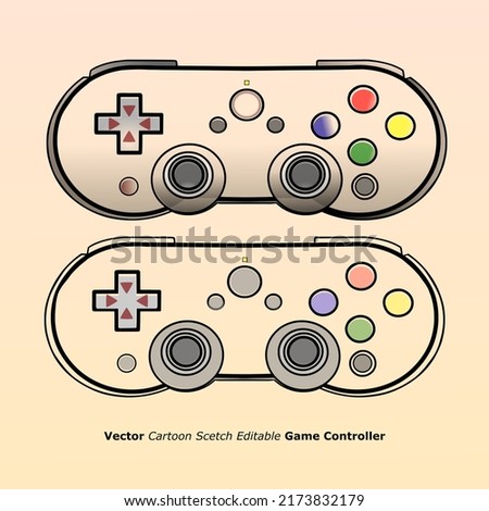 game controller cartoon scetch design for wallpaper or terchnology content