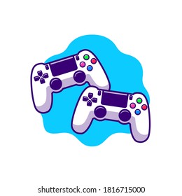 Game Controller Cartoon Vector Icon Illustration. Technology Game Icon Concept Isolated Premium Vector. Flat Cartoon Style