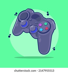Game Controller Cartoon Vector Illustration. Gaming Joystick Concept Vector. Cartoon images for, icons, coloring books, backgrounds, and more. Flat Cartoon Style