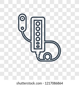 Game controller concept vector linear icon isolated on transparent background, Game controller concept transparency concept in outline style