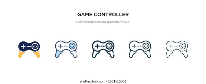 game controller cross icon in different style vector illustration. two colored and black game controller cross vector icons designed in filled, outline, line and stroke style can be used for web,