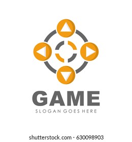 Game controller design logo vector