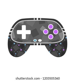 Game controller design on white background