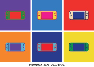 Game controller design template icon. Nintendo Switch. Gamepad