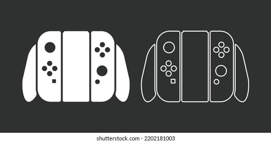 Game controller design template icon. Nintendo Switch. Gamepad