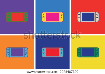 Game controller design template icon. Nintendo Switch. Gamepad