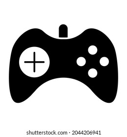 A game controller device, solid design icon of gamepad