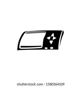 game controller doodle flat black icon vector hand drawing 