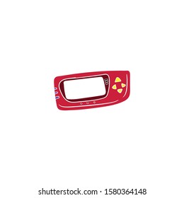 game controller doodle flat black icon vector hand drawing 