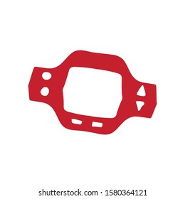 game controller doodle flat  icon vector hand drawing 