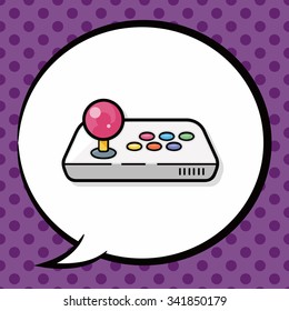 game controller doodle, speech bubble