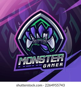 Game controller esport mascot logo design