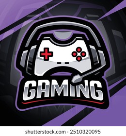 Controle de jogo esport mascote design logotipo