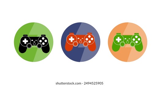 Game controller flat. Icon for design. Easily editable