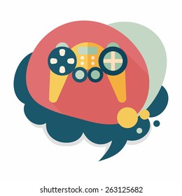Game controller flat icon with long shadow,eps10