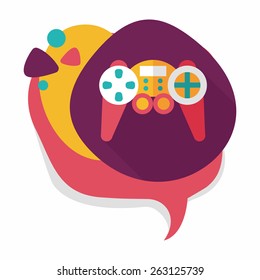 Game controller flat icon with long shadow,eps10