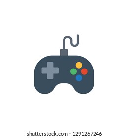 Game controller flat icon, vector sign, colorful pictogram isolated on white. Gamepad joystick symbol, logo illustration. Flat style design