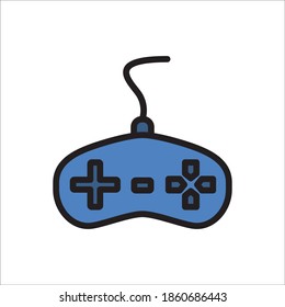 Game Controller Flat Icon Vector Logo Template Illustration