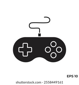 game controller flat icon vector