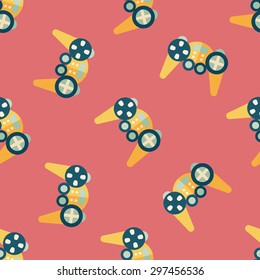 Game controller flat icon,eps10 seamless pattern background