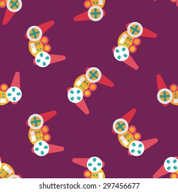 Game controller flat icon,eps10 seamless pattern background