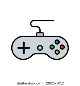 Game controller flat vector icon sign symbol